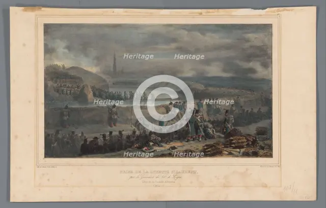 Conquest of the Lunette St. Laurent, 1832, (1833). Creator: Auguste Raffet.