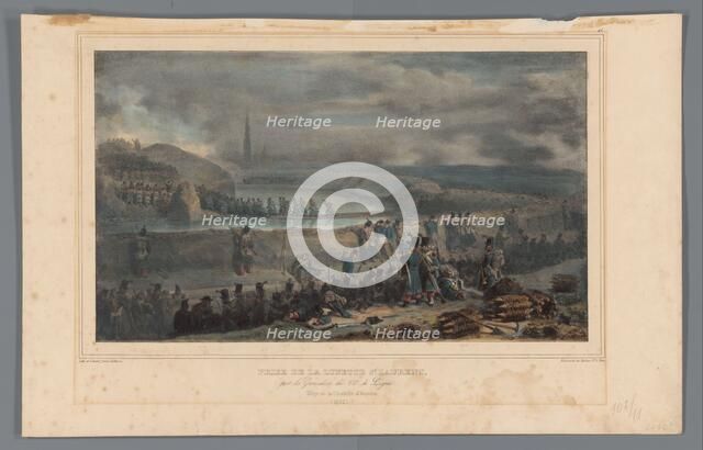 Conquest of the Lunette St. Laurent, 1832, (1833). Creator: Auguste Raffet.