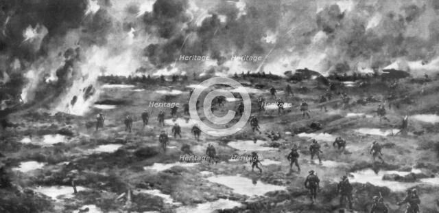 'Conquest of the Wytschaete-Messines Ridge', Belgium, First World War, 7 June 1917. Artist: Unknown