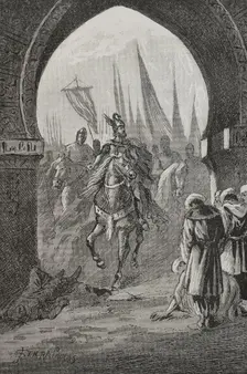 Conquest of Valencia: On 9 October 1238 King James I (1208-1276) entered the city of Valencia, 1890. Creator: Joan Serra y Pausas