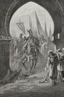 Conquest of Valencia: On 9 October 1238 King James I (1208-1276) entered the city of Valencia, 1890. Creator: Joan Serra y Pausas