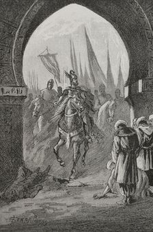 Conquest of Valencia: On 9 October 1238 King James I (1208-1276) entered the city of Valencia, 1890. Creator: Joan Serra y Pausas