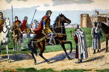 Conquest of Zaragoza in 1118 by the troops of Alphonse I the Battler, drawing
