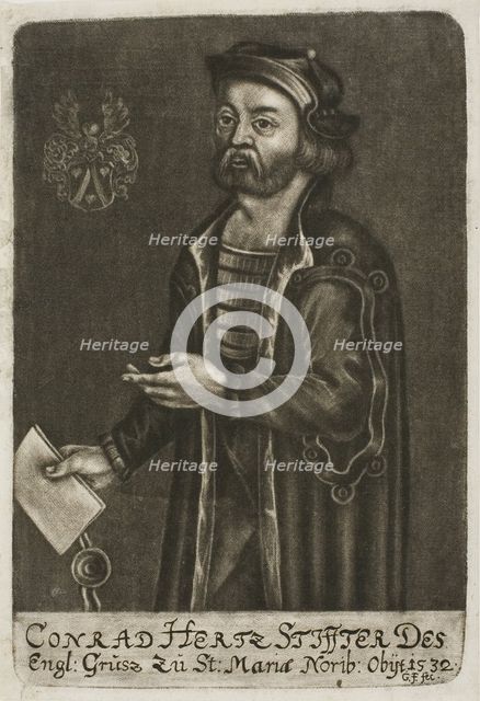 Conrad Hertz, Stiffter, n.d. Creator: Georg Fennitzer.