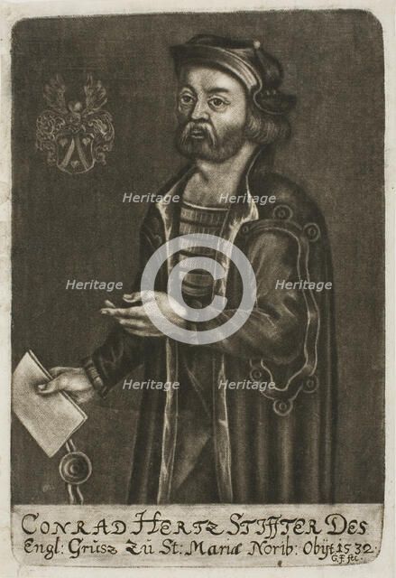 Conrad Hertz, Stiffter, n.d. Creator: Georg Fennitzer.