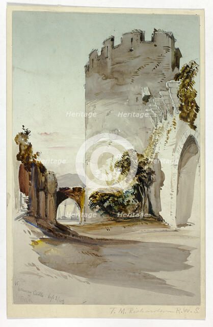 Conway Castle, 1849. Creator: Thomas Miles Richardson II.