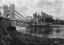 Conway Castle and Bridges c1896. Artist: Catherall & Pritchard