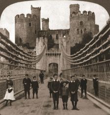 Conway, Wales, Mediaeval Castle and Bridge 1901. Creator: Works and Sun Sculpture Studios