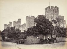 Conwy Castle, general view looking west (702), Printed 1860 circa. Creator: Francis Bedford