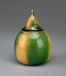 Container in the shape of a pear, Staffordshire, c. 1765. Creator: Staffordshire Potteries