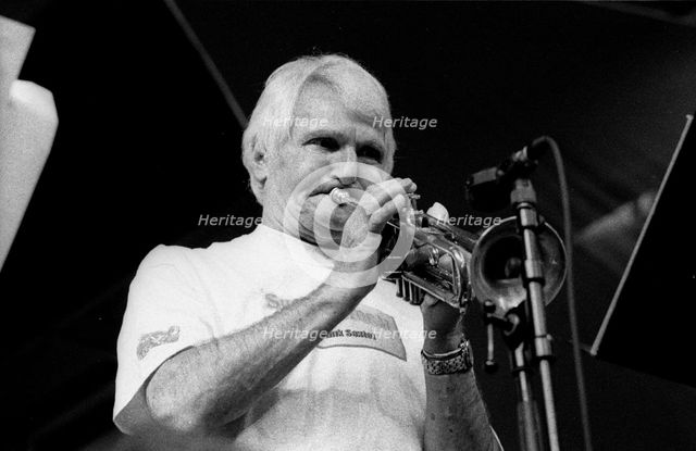 Conte Condoli, Brecon Jazz Festival, Powys, Wales, August 2000. Artist: Brian O'Connor.