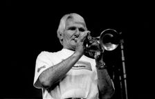 Conte Condoli, Brecon Jazz Festival, Powys, Wales, August 2000. Artist: Brian O'Connor