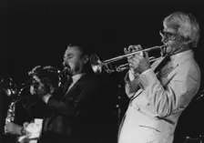 Conte Candoli, Shorty Rogers, Bud Shank North Sea Jazz Festival, Netherlands, 1991. Creator: Brian Foskett