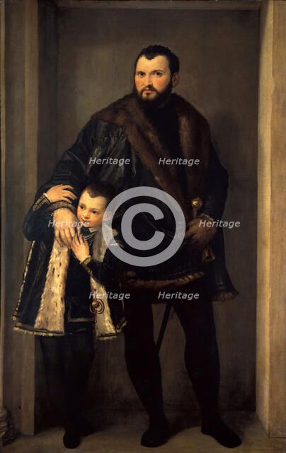 Conte Iseppo da Porto with his son Adrian, ca 1552.