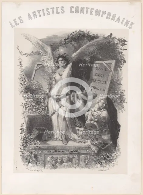 Contemporary Artists, ca. 1847. Creator: Célestin Nanteuil.