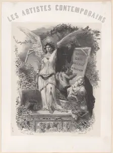 Contemporary Artists, ca. 1847. Creator: Célestin Nanteuil