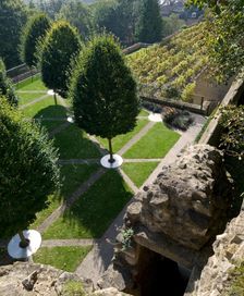 Contemporary garden, Medieval Bishop's Palace, Lincoln, Lincolnshire, c1980-c2017. Artist: Historic England Staff Photographer