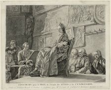 Contest for the Prize for the Study of Heads and Expression, 1763, based on a drawing from 1761. Creator: Jean Jacques Flipart