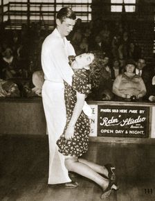 Contestants in a dance marathon, Chicago, Illinois, USA, 1930. Creator: Unknown