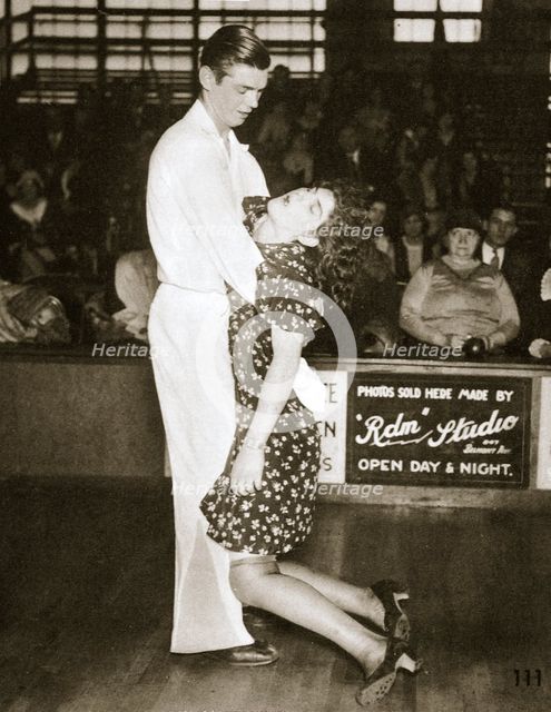 Contestants in a dance marathon, Chicago, Illinois, USA, 1930. Creator: Unknown.