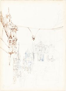 Continental Street Scene, 1860/1870. Creator: John Skinner Prout