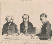 Continuant ... Le divertissement des tables tournantes ..., 19th century. Creator: Honore Daumier