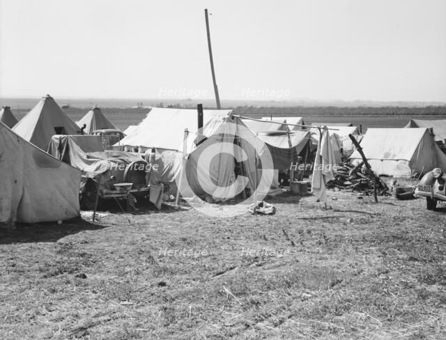 Contractors camp for pea pickers, Santa Clara Valley, 1939. Creator: Dorothea Lange.