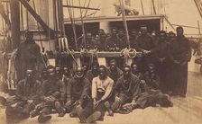 Contrabands Aboard U.S. Ship Vermont, Port Royal, South Carolina, 1861. Creator: Henry P. Moore