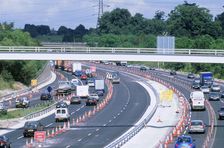 Contraflow system on M27 motorway