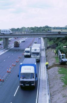 Contraflow system on M27 motorway