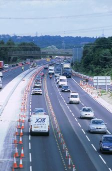 Contraflow system on M27 motorway
