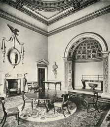 Contrasted Interiors: Palladian - The Dining-Room, Holkham, Norfolk, by William Kent, with Regency