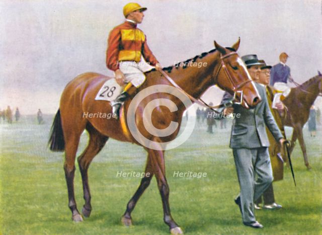 Contrevent, Jockey: A. Tucker', 1939. Artist: Unknown.