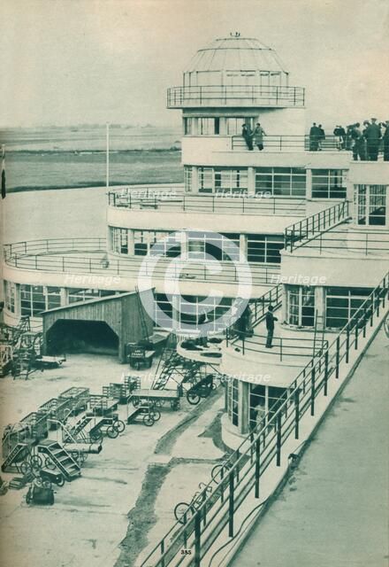 Control tower at Le Bourget Airport, Paris, c1936 (c1937). Artist: Unknown.