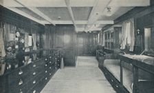Control Centre of the Empress of Britain, chart-room and wheel-house 1936