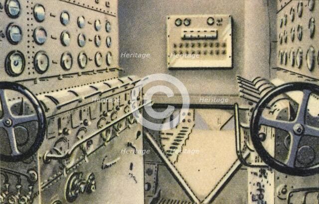 Control room on board the Dornier Do X flying boat, 1920s, (1932).  Creator: Unknown.