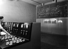 Control room at Manvers coal preparation plant, near Rotherham, South Yorkshire, 1956. Artist: Michael Walters