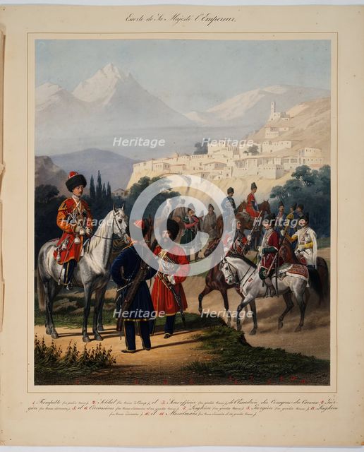 Convoy of His Imperial Highness, 1867. Artist: Piratsky, Karl Karlovich (1813-1889)