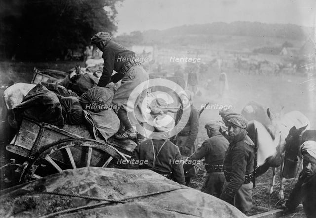 Convoy of Spahis at Frane le Port [i.e., Francport], 29 Oct 1914. Creator: Bain News Service.