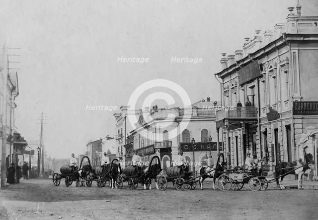 Convoy of the Irkutsk Voluntary Fire Society, 1894. Creator: R Prorokov.