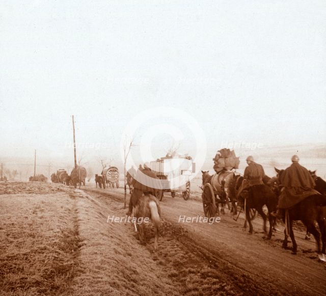 Convoy, Genicourt, northern France, 1916. Artist: Unknown.