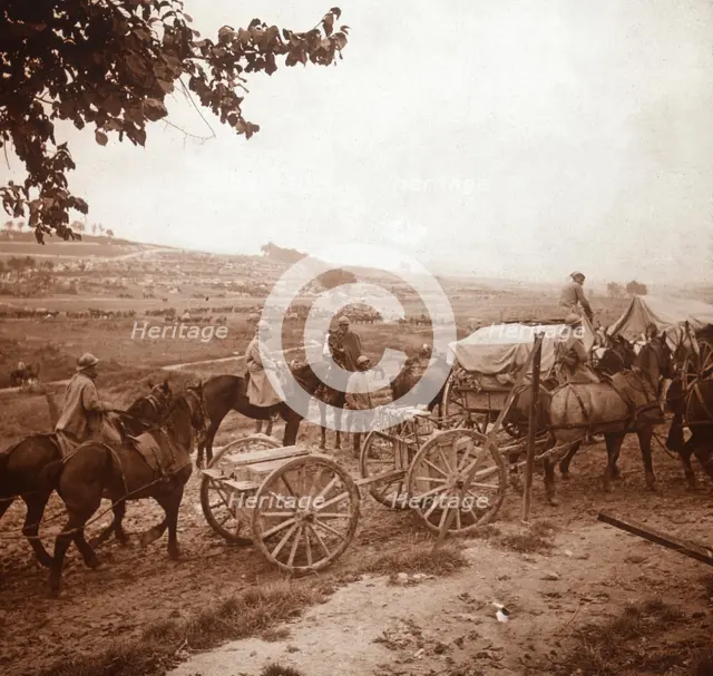 Convoy, Genicourt, northern France, 1916. Artist: Unknown.