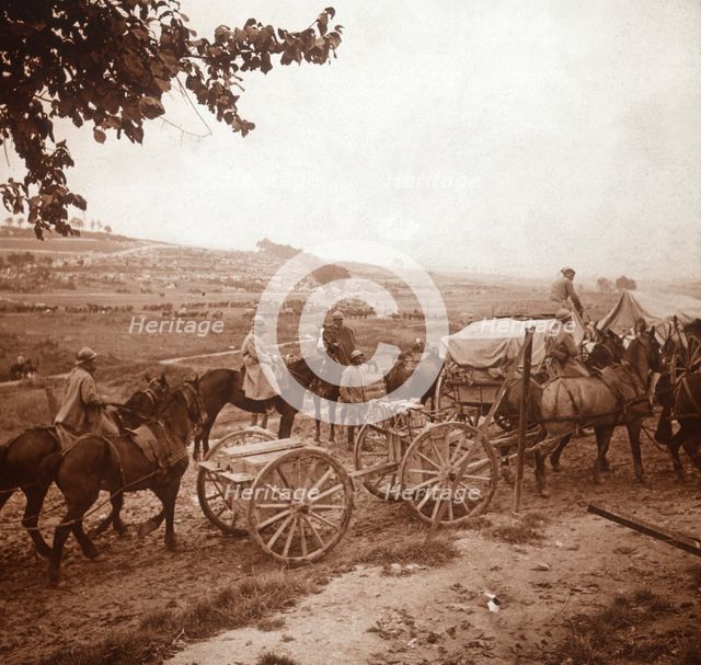 Convoy, Genicourt, northern France, 1916. Artist: Unknown.