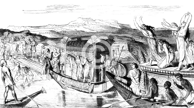 'Convoy Returning with A Necropolis, Egypt', 1881. Artist: Unknown