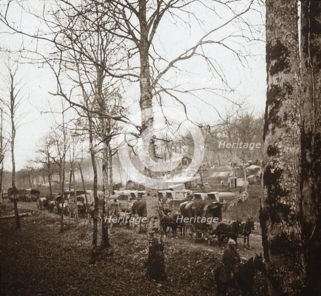 Convoy, Somme, northern France, c1914-c1918. Artist: Unknown.