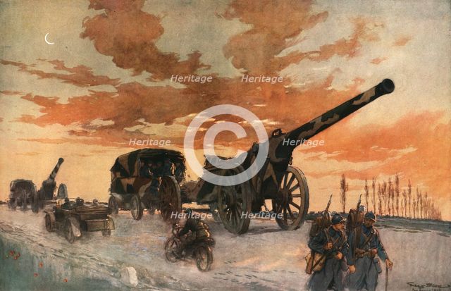 'Convoi d'artillerie automobile', 1918. Creator: Unknown.