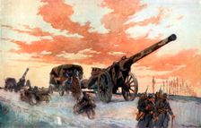 Convoi d'Artillerie Automobile ('Convoy of Motorised Artillery'), World War I, France, 1918