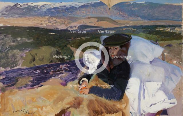 Convalescent Maria in El Pardo, 1906. Creator: Sorolla y Bastida, Joaquín (1863-1923).