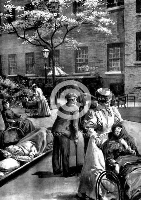 Convalescent: a sketch at the London Hospital, 1898. Creator: Unknown.