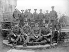 Convalescent soldiers at Great Dixter, Northiam, East Sussex, WWI, 1915. Artist: Nathaniel Lloyd